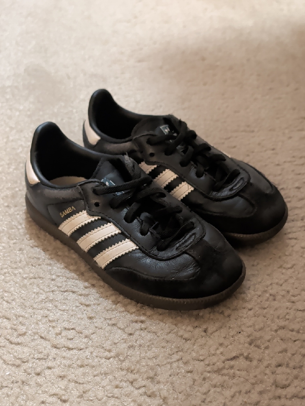 Adidas Samba Black with White Stripes